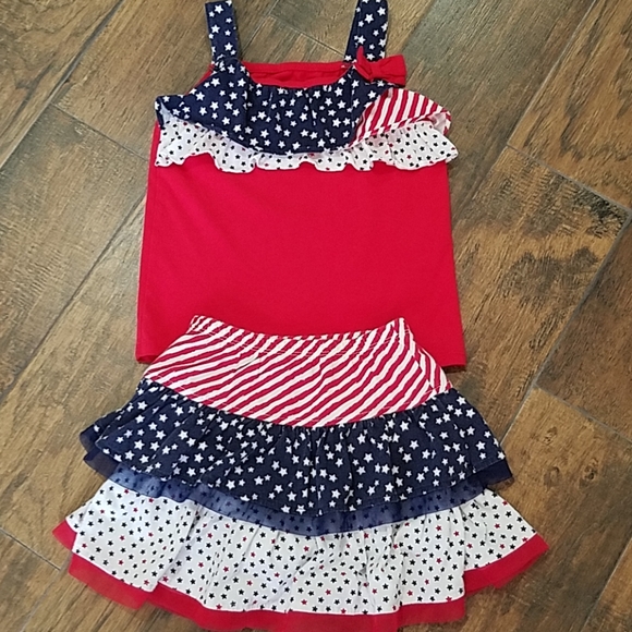 none Other - Girls 5T outfit red white and blue